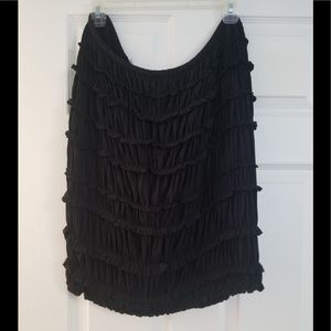 Calvin Klein black ruffle skirt size xl